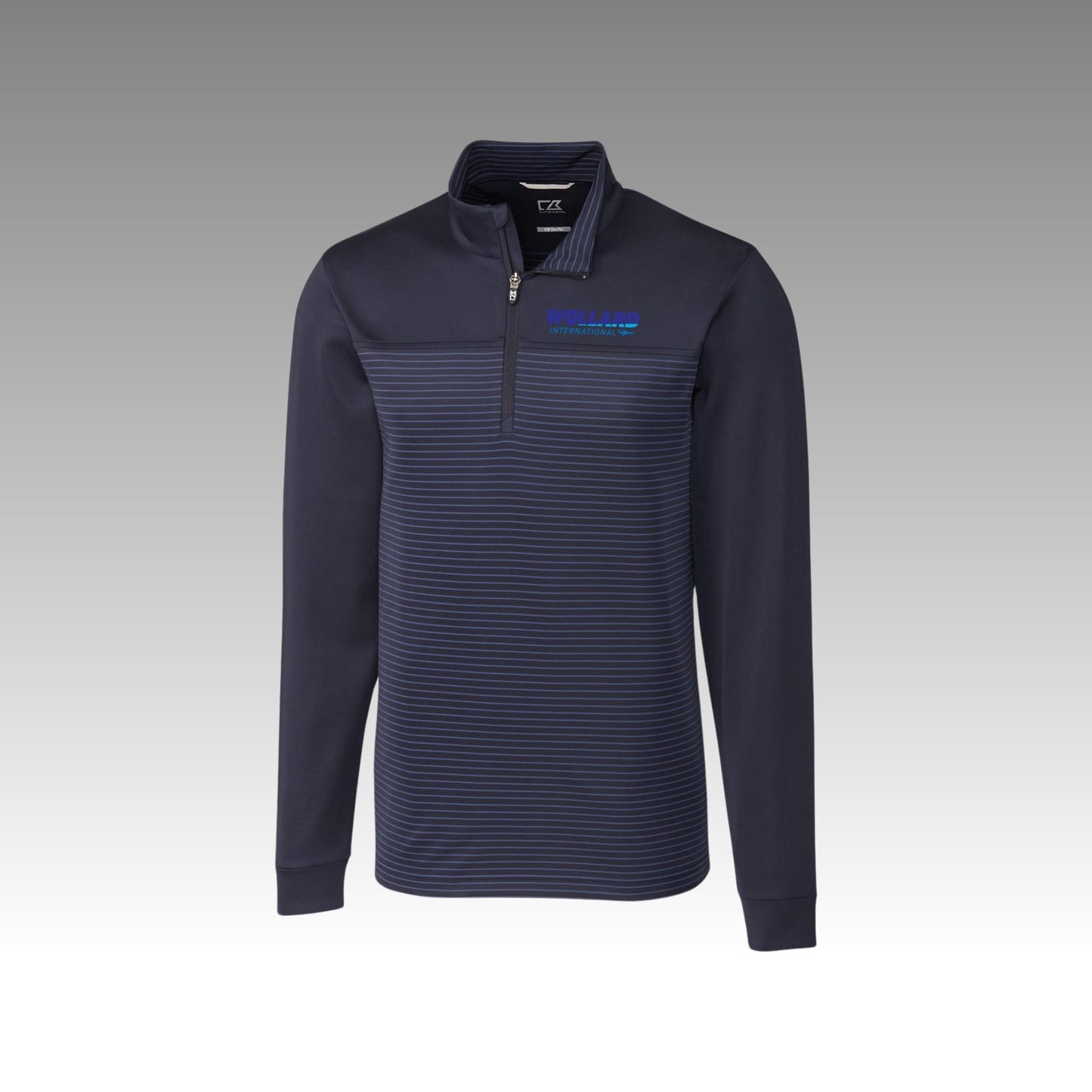 Cutter & Buck Traverse Stripe Stretch Quarter Zip Mens Pullover