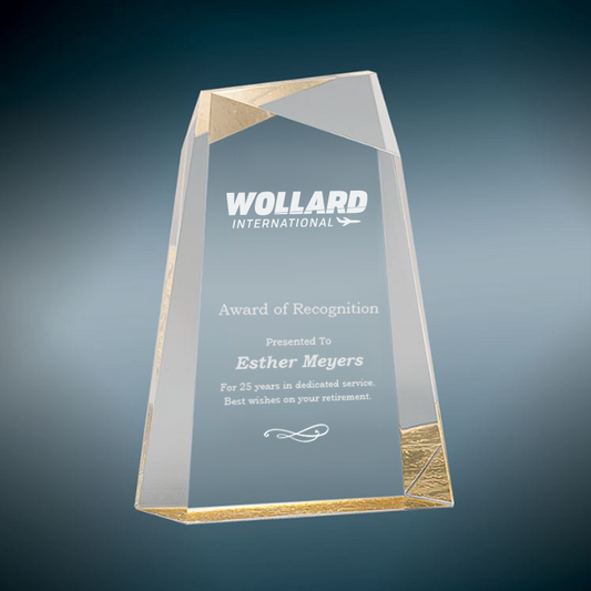 Award - Wollard - Customizable Clear Acrylic Wedge